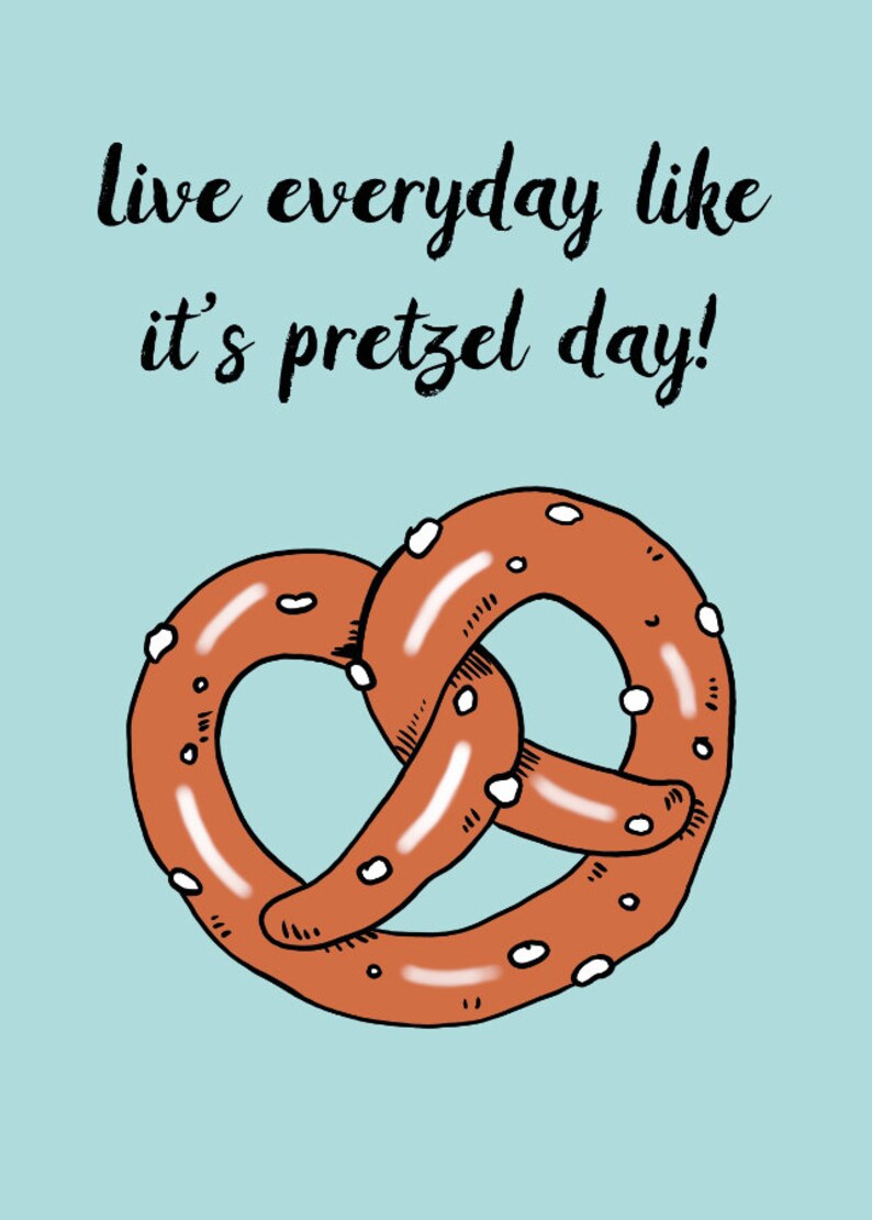Printable Wall Art the Office Poster Green Pretzel Day - Etsy