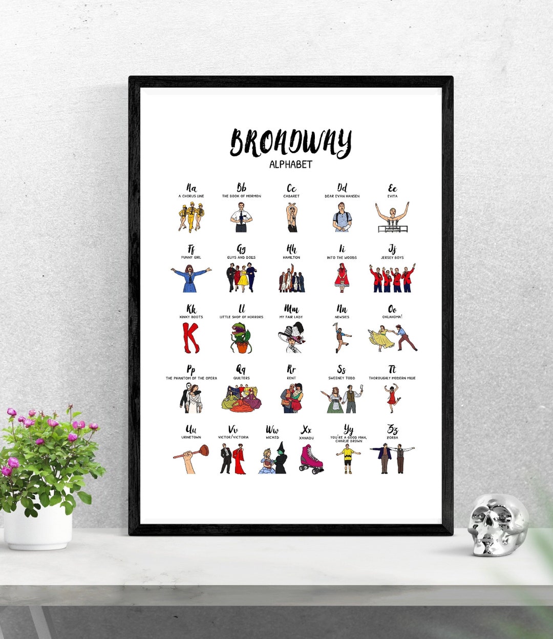 Printable Wall Art | Broadway Musical Digital Poster - A3 - 11x17 ...