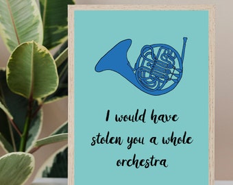 Hoe ik je moeder ontmoette poster - instant download - Ted mosby - blauwe Franse hoorn