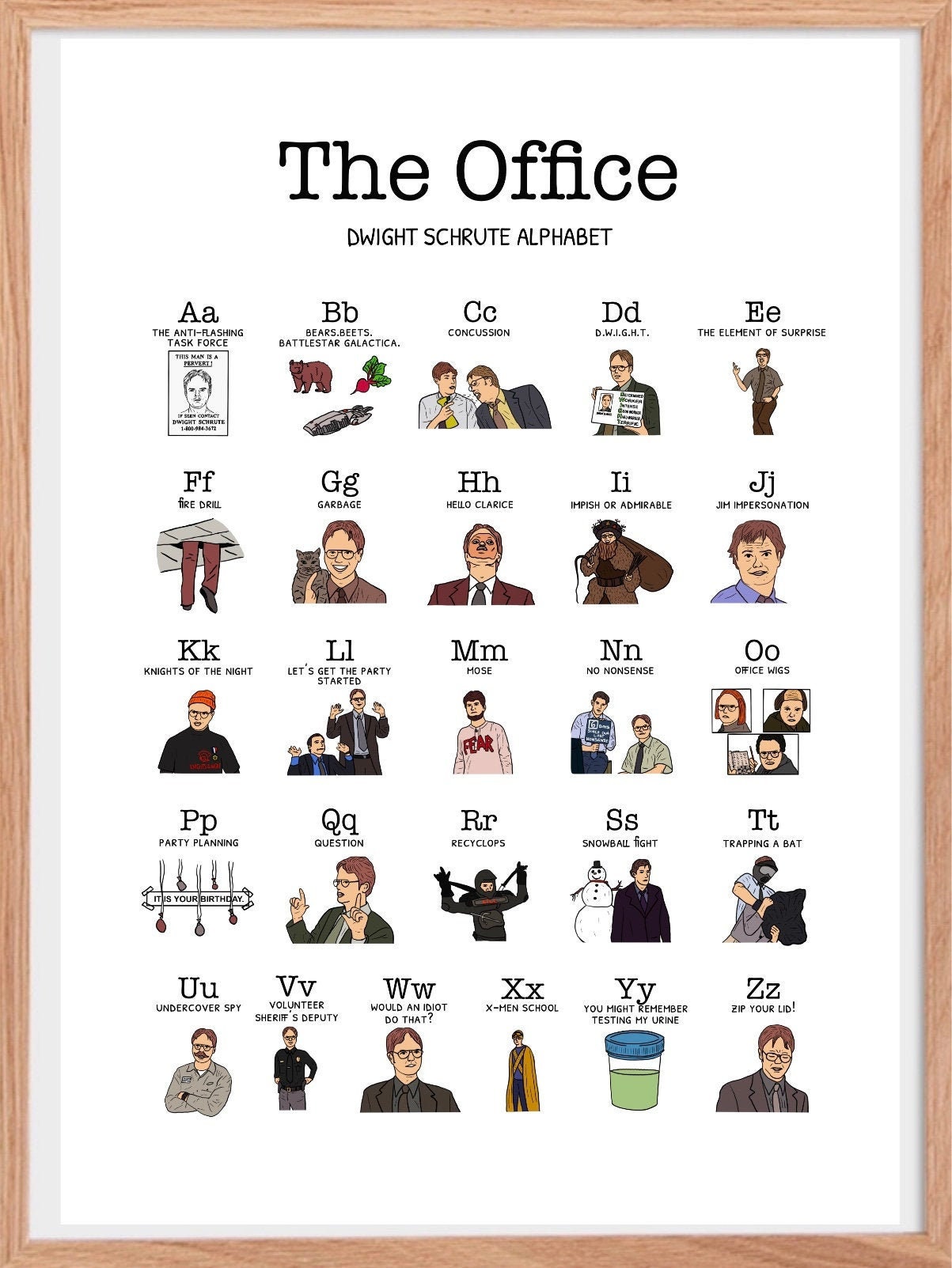 printable wall art the office dwight schrute digital poster etsy