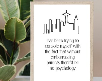 Frasier crane poster- instant download