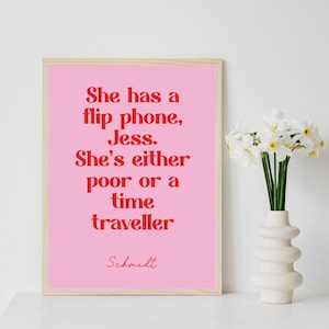 New girl poster - instant download - Jessica day - Schmidt - Nick miller