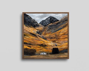 Scottish Mountain Art Print: Wandering Glencoe Viewpoint