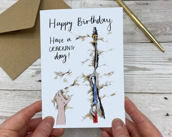 Rock Climbing birthday Card, Climbing Gift, Have a Cracking Day Climbing Card