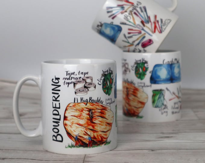 Rock Climbing Gifts, Bouldering, Gift for Boulderer,  Rock Climbing Mug, Gift for Rock Climber