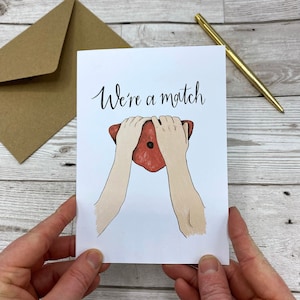 Carte d’escalade - Cadeau d’escalade - Nous sommes une carte d’escalade match - Carte d’escalade de la Saint-Valentin