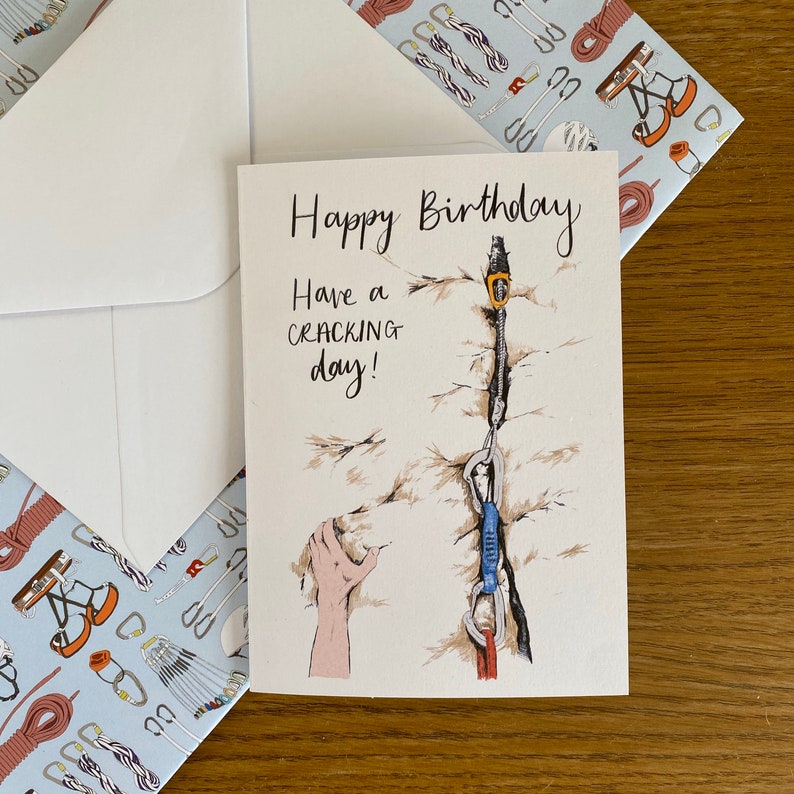 Rock Climbing Birthday Card Climbing Gift Have a Cracking Etsy