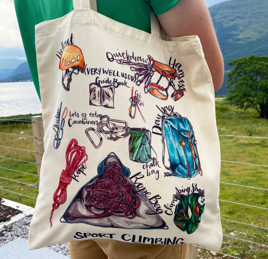 Rock Climbing Tote Bag Sport Climbing Tote Bag Sport Etsy