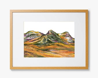 Mountain Print - Glencoe Art Print, Scottish Highland Print, Scotland Print, Mountain Art, Scottish Mountain