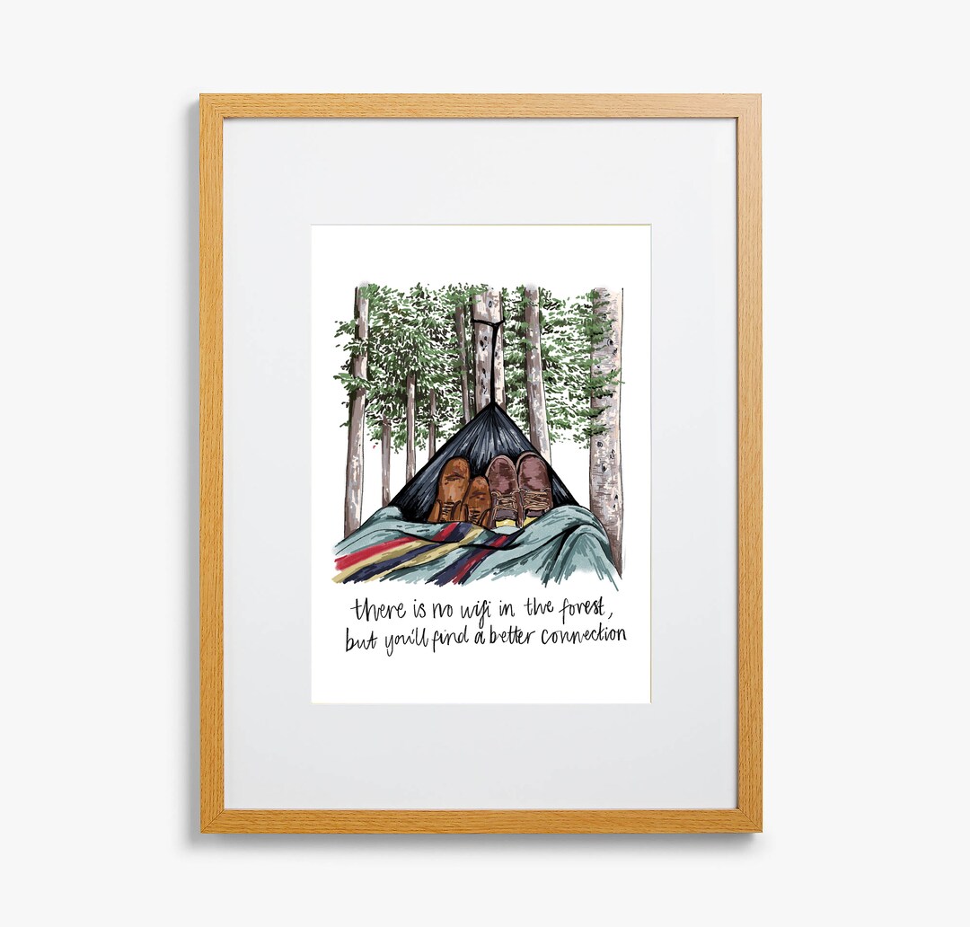 Granola Girl Decor Granola Girl Aesthetic Forest Art Print No Wifi in