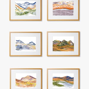 Isle of Arran Painting Scottish Highland Print Scotland Print Abstract painting landscape Mountain Art Scottish Mountain image 2
