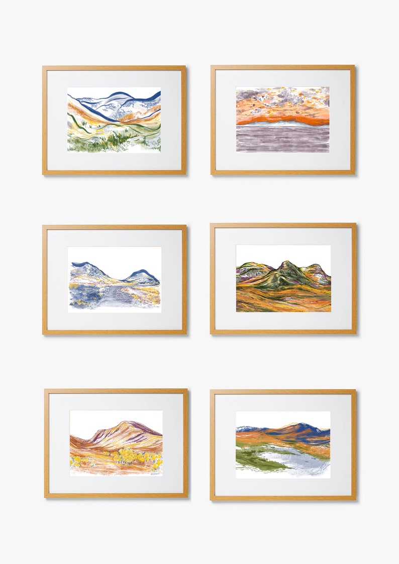 Isle of Arran Painting Scottish Highland Print Scotland Print Abstract painting landscape Mountain Art Scottish Mountain image 2