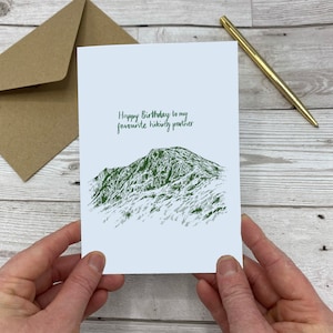 Tarjeta de montaña, tarjeta de cumpleaños de senderismo, regalo de montaña, tarjeta de cumpleaños de aventura, regalos de senderismo