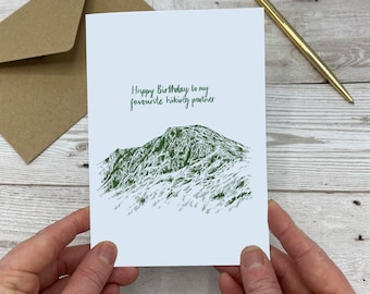 Mountain Card, Hiking Birthday Card, Mountain Gift, Adventure Birthday Card, Hiking Gifts