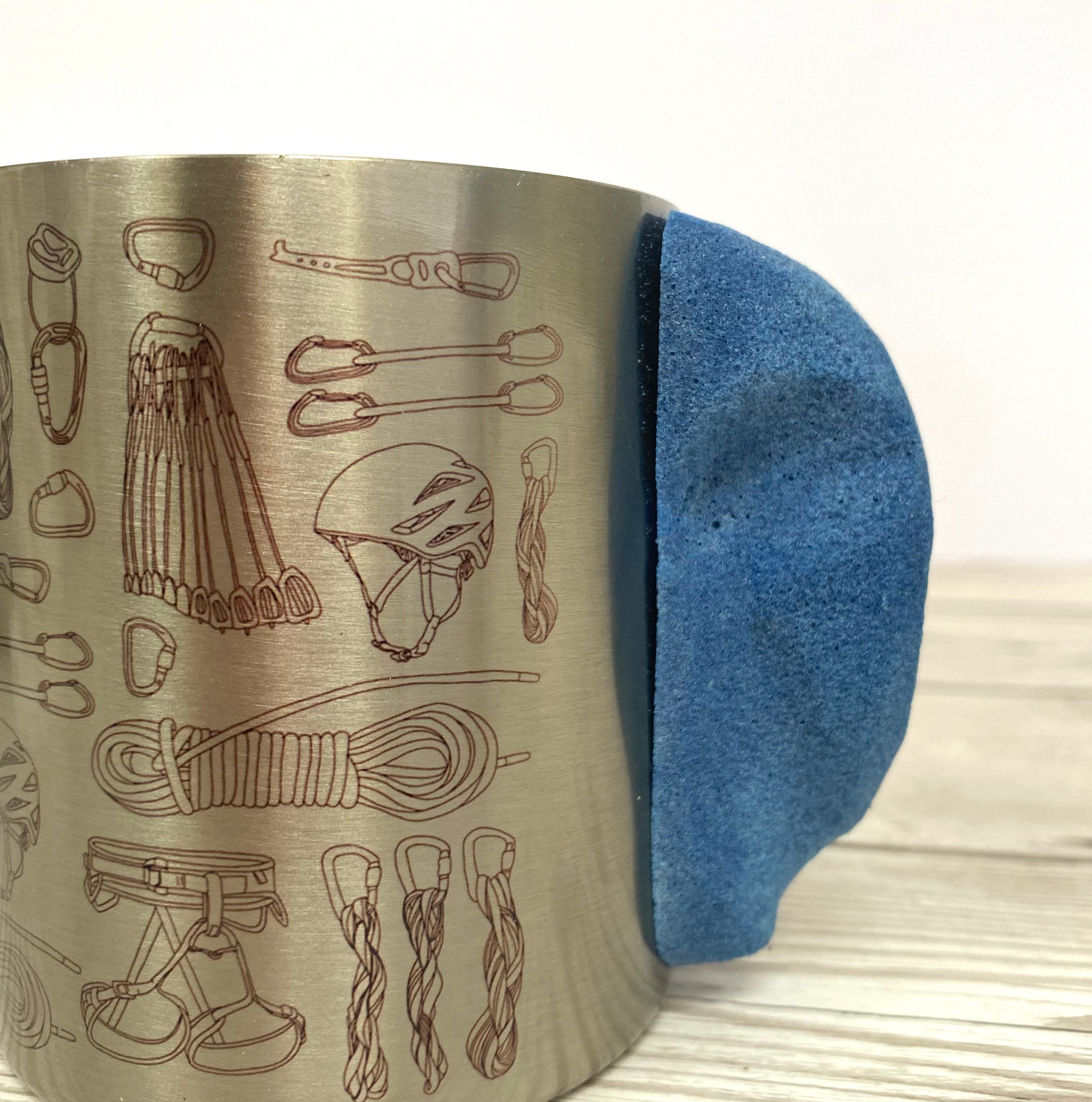 Rock Climbing Hold Mug Rock Climbing Gift Climbing 8oz Tin Etsy UK