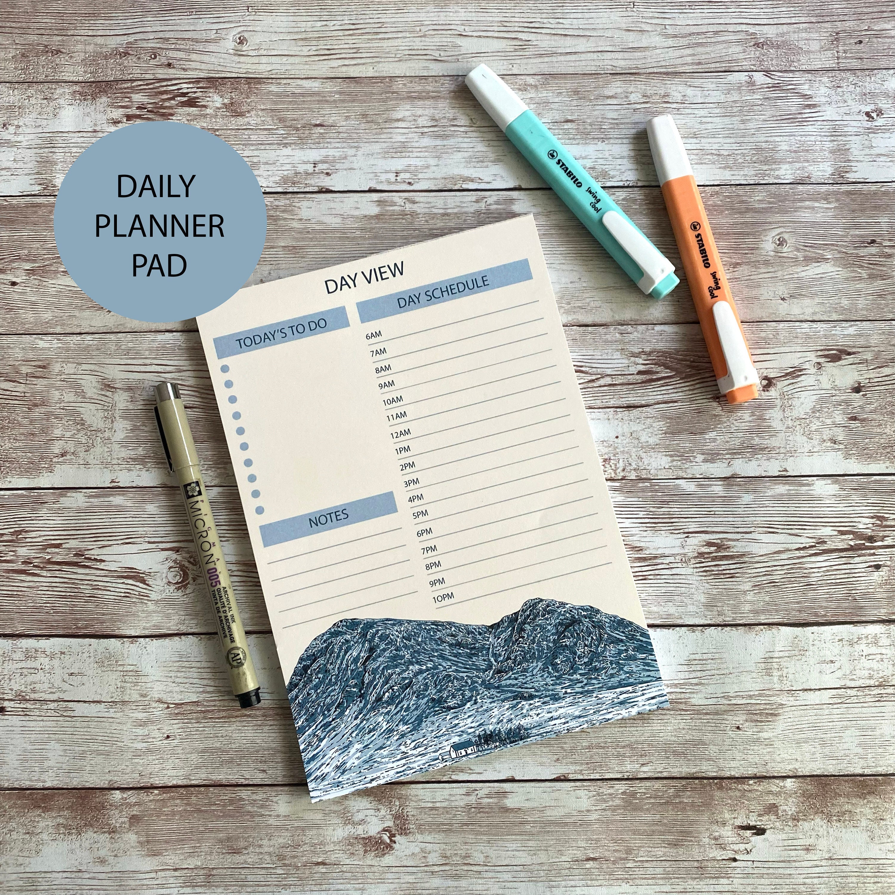 A5 DAILY Desk Pad Planner Daily Organization Bullet Journal 