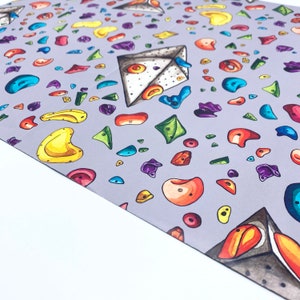 Climbing Gift, Bouldering wrapping paper, Rock Climber Gift, Climber Gift, Climbing, Indoor Climbing