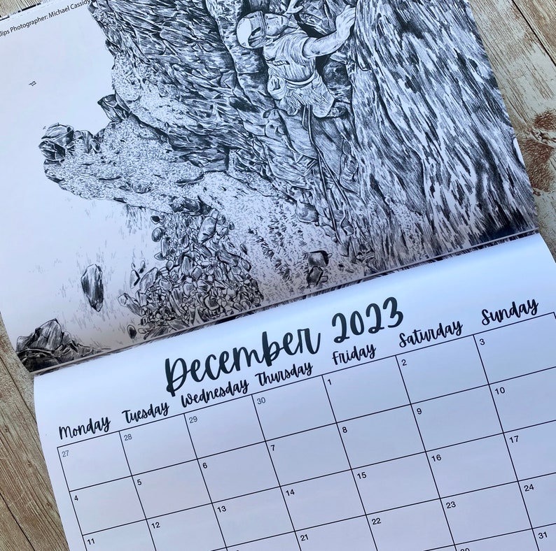 Rock Climbing Calendar 2023 Rock Climbing Gift 2023 - Etsy