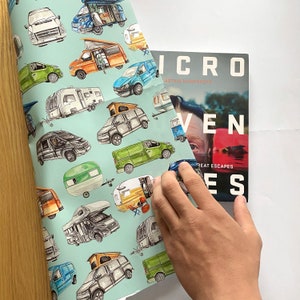 Campervan Wrapping Paper -  Campervan Gift wrap - Van life Gift