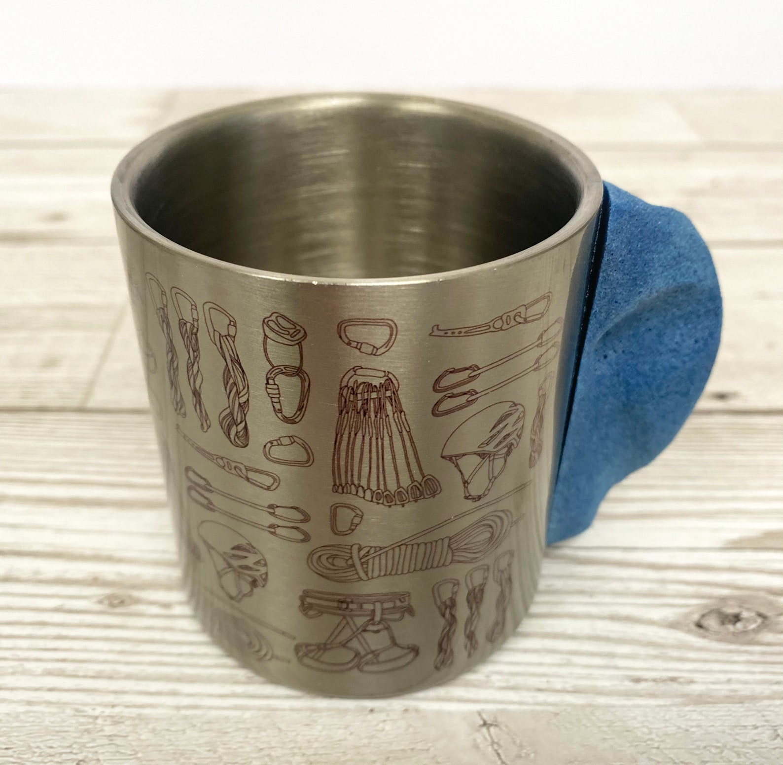 Rock Climbing Hold Mug Rock Climbing Gift Climbing 8oz Tin Etsy UK