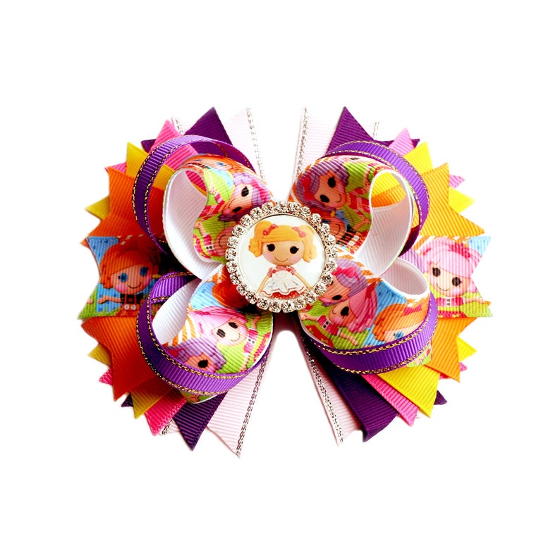 Lalaloopsy Hair Bow Lalaloopsy Bow Girl Hair Bows White Orange Etsy