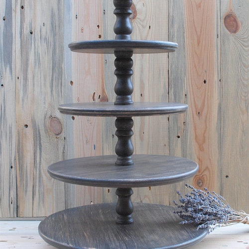 5-tier Cupcake Stand for wedding, Cupcake Tower, Brown shabby shops cake stand, Wooden stand, Wedding cake stand, wedding gift