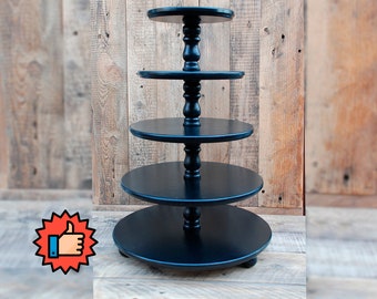 5-tier Cupcake Stand for wedding, Cupcake Tower, Black cake stand, Wedding Gift, Wedding cake stand, wedding cake topper