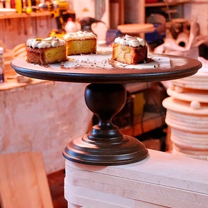 10" 12" 14" 16" Wedding Cake Stand Wood Cake Stand Sweets table decor Cake Pedestal Rustic Brown Cake Stand