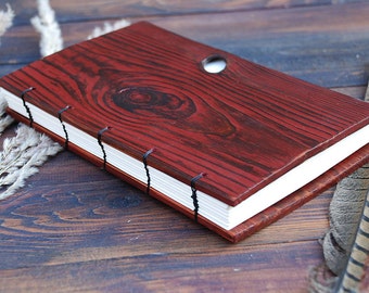 READY TO SHIP Notepad Wooden Notebook Personalized wooden notebook wooden journal wooden sketchbook decoupage
