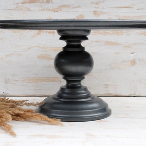 10" 12" 14" 16" Graphite cake stand, wooden stand, Wedding cake stand, Wood cake stand, Wedding Cake Topper Cake stands