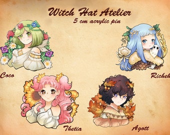 witch hat atelier acrylic pin [Preorder]