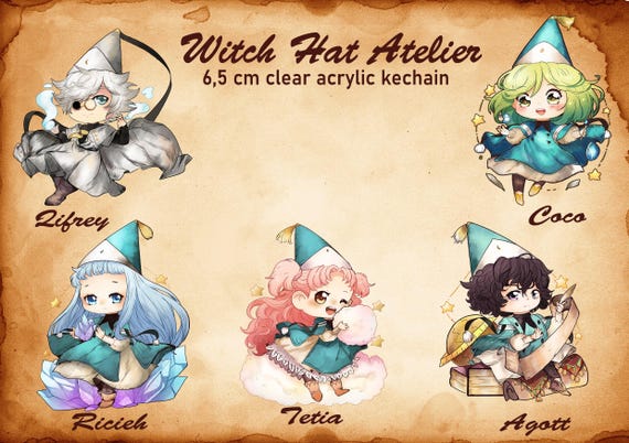 Atelier of Witch Hat Acrylic Keychain - Etsy Israel