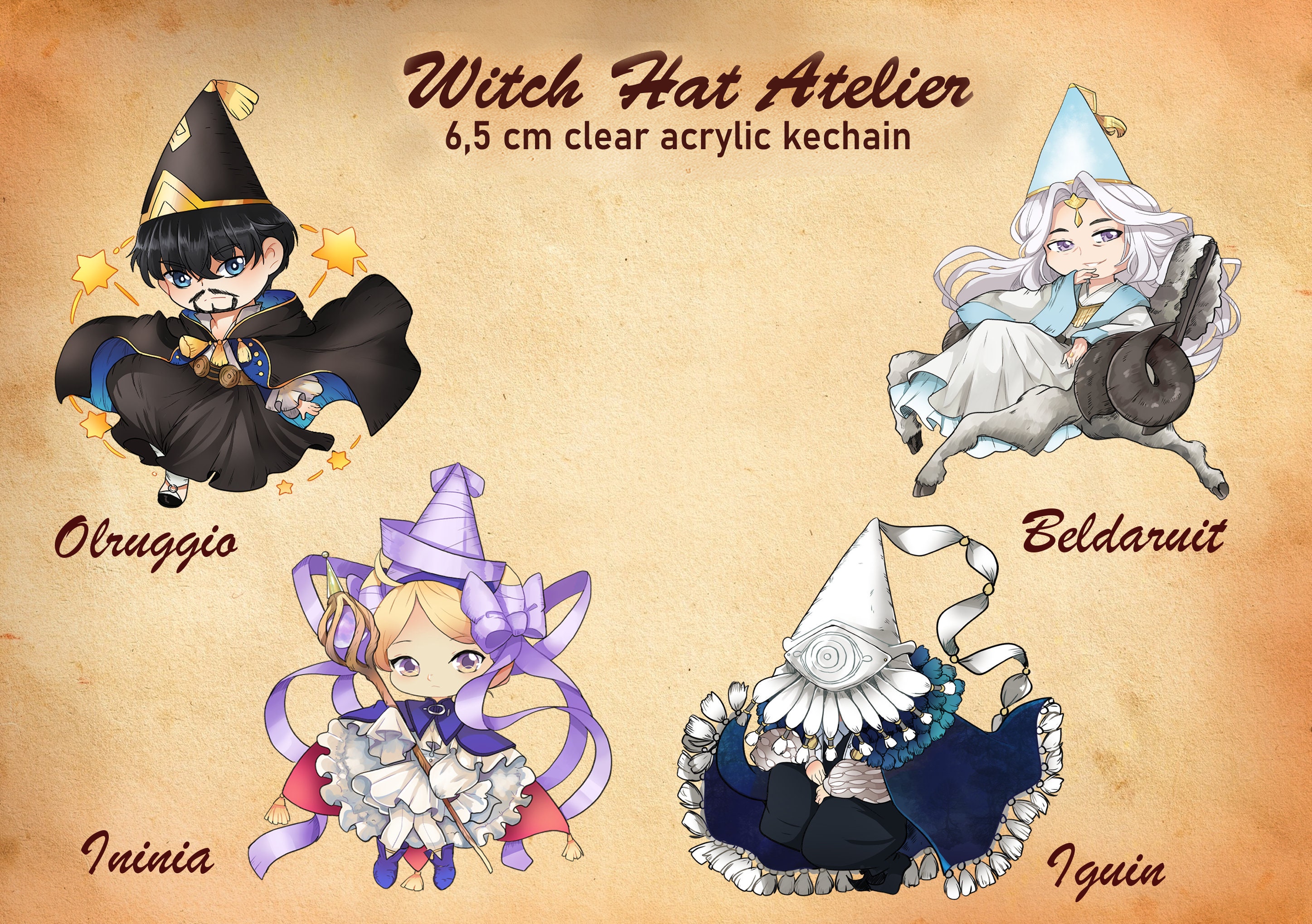 オ*ト様 [XG] Recycled Keychain ATELIER Atelier of Witch Hat Keychain Vol 2 - Etsy