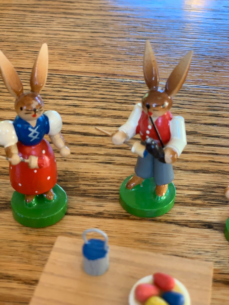 Wendt & Kuhn Vintage Egg Painting Set of 8 Hand Crafted Figures Etsy