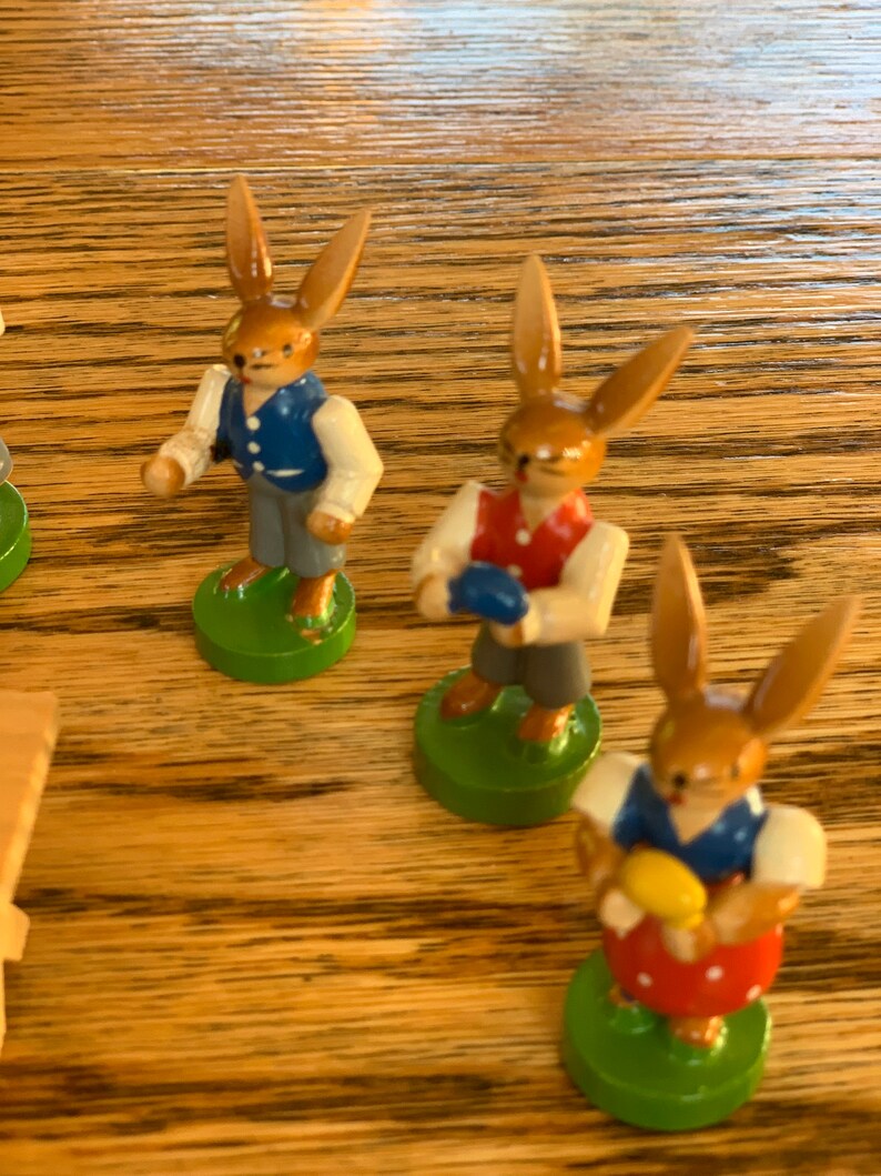 Wendt & Kuhn Vintage Egg Painting Set of 8 Hand Crafted Figures Etsy