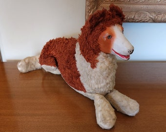 Very Cool Vintage LASSIE ROUGH COLLIE Stuffed Animal plush Dog