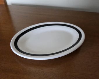 Mid Century MAYER CHINA Oval Restaurant-ware Stoneware/Ceramic Dish/Plate / Made in U.S.A.