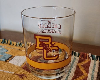 Vintage & Very Cool BOSTON COLLEGE EAGLES &#39;10 Years of Big East Basketball&#39; Cocktail Tumbler Glass/Cup, Made for Getty Gas Stations