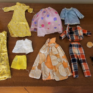 Very Cool & Vintage BARBIE and KEN Doll Clothing With Dresses/skirt ...