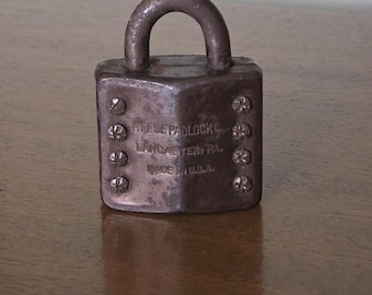 Very Cool & Mid-Century REESE PADLOCK from Lancaster, PA / Made in U.S.A. / No Key and Its Locked