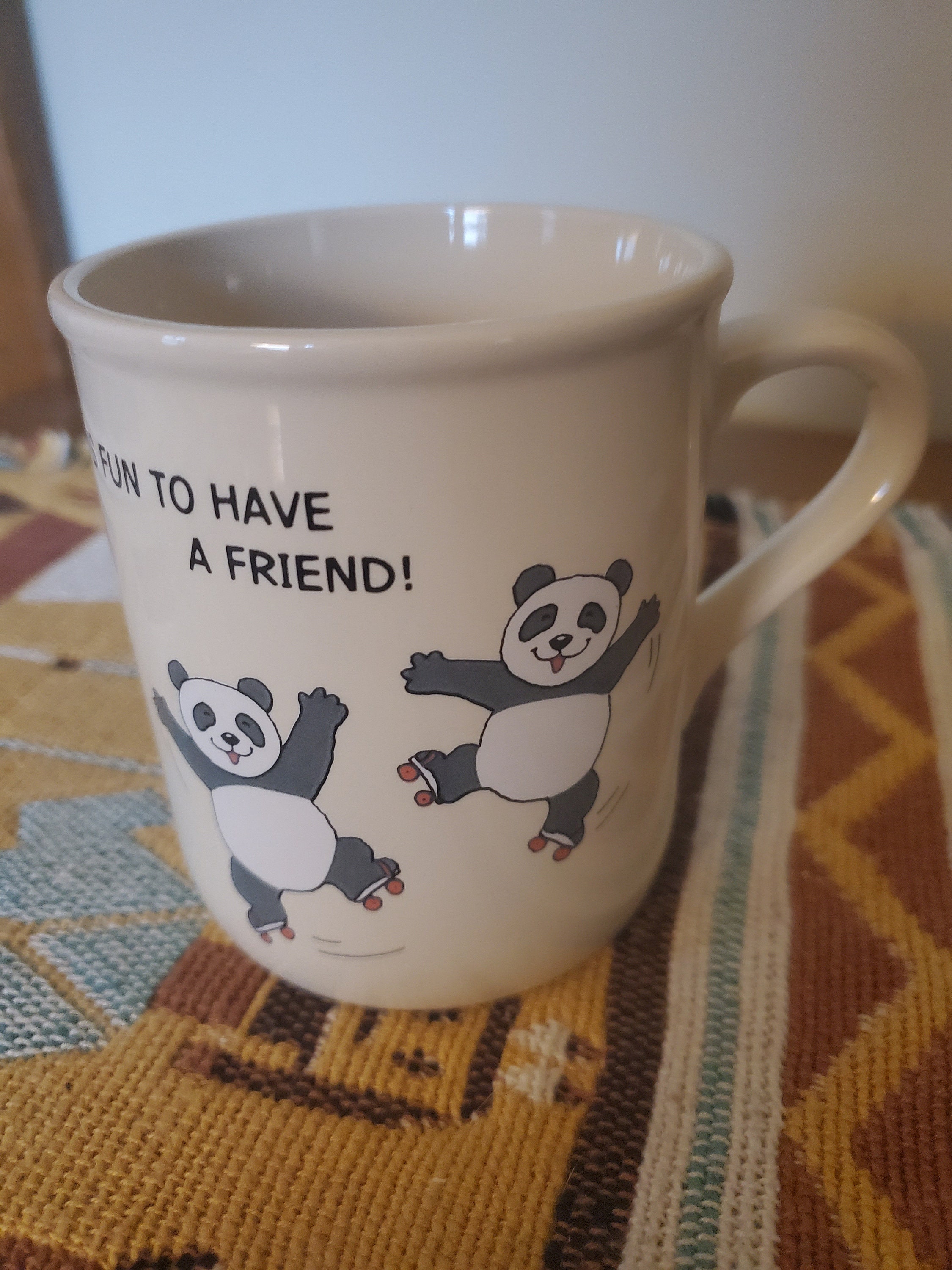 Vintage & Very Cute 2 BFF Pandas Roller Skating 'It's Etsy