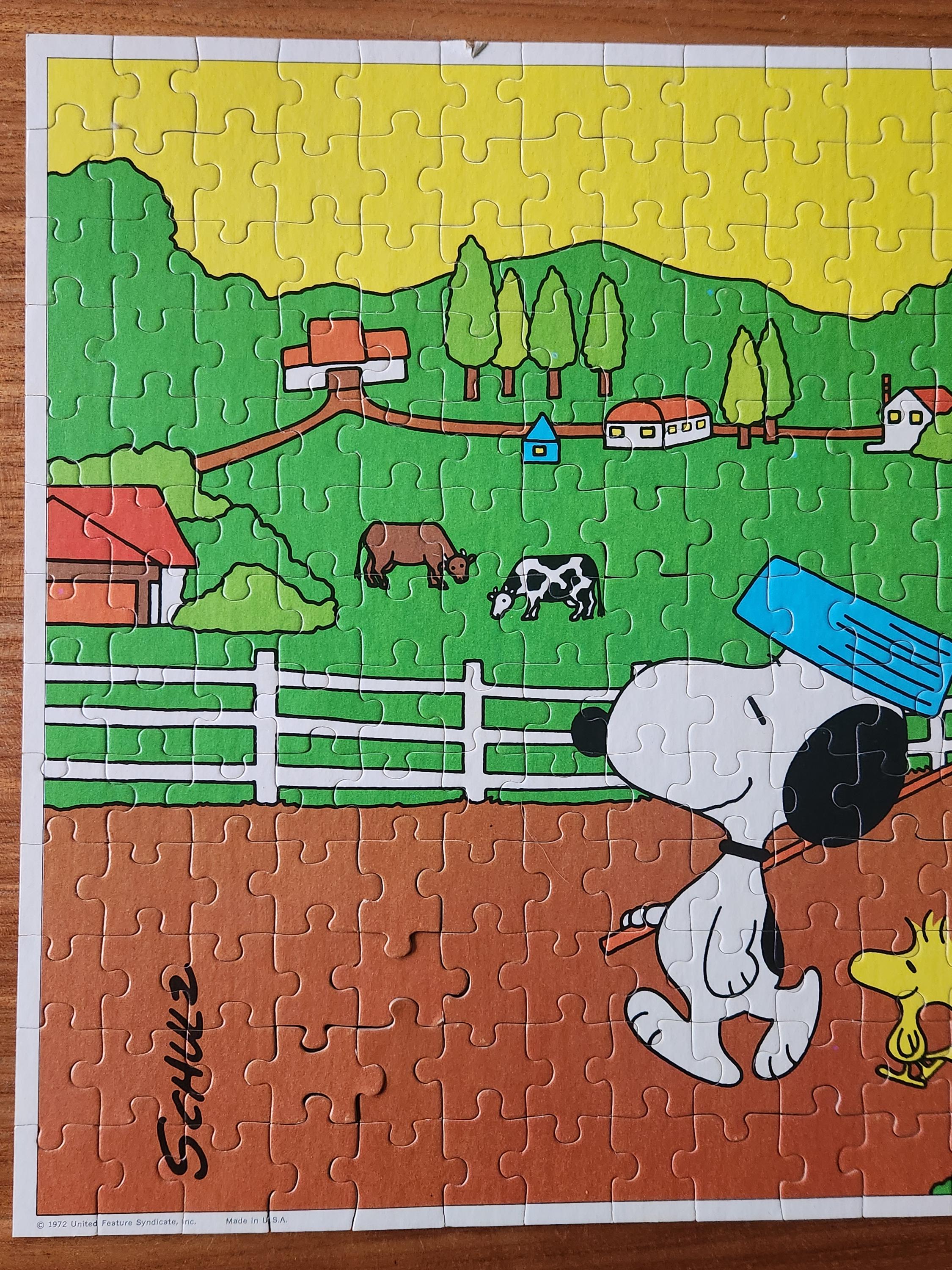 ピーナッツページ Super Cool, Vintage & Complete 1972 PEANUTS 250 Piece Puzzle With