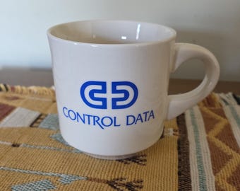 Very Retro & Vintage CONTROL DATA Ceramic Coffee/Tea/Cocoa Mug/Cup