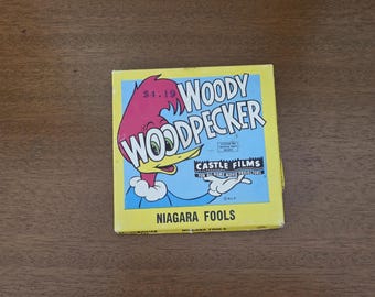 Mid-Century WOODY WOODPECKER 'Niagara Fools' Castle Films 8mm Home Movie Film with Original Box
