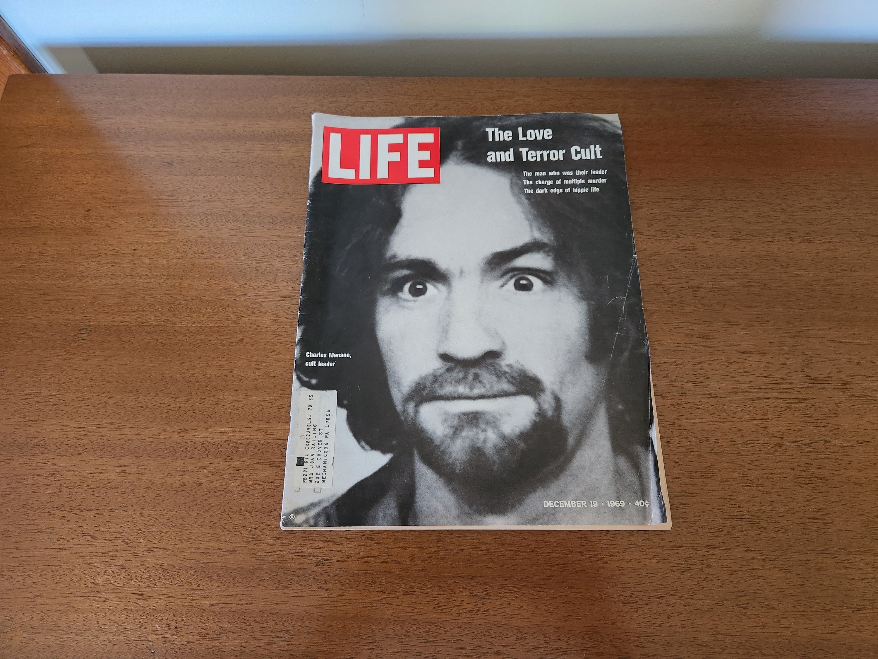Life Magazine Manson - Etsy