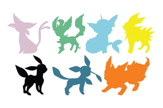 pokemon eevee evolution eeveelutions vaporeon flareon jolteon etsy