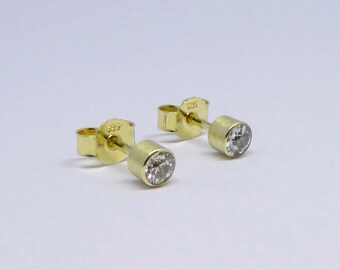 Ear studs with diamonds 585 gold