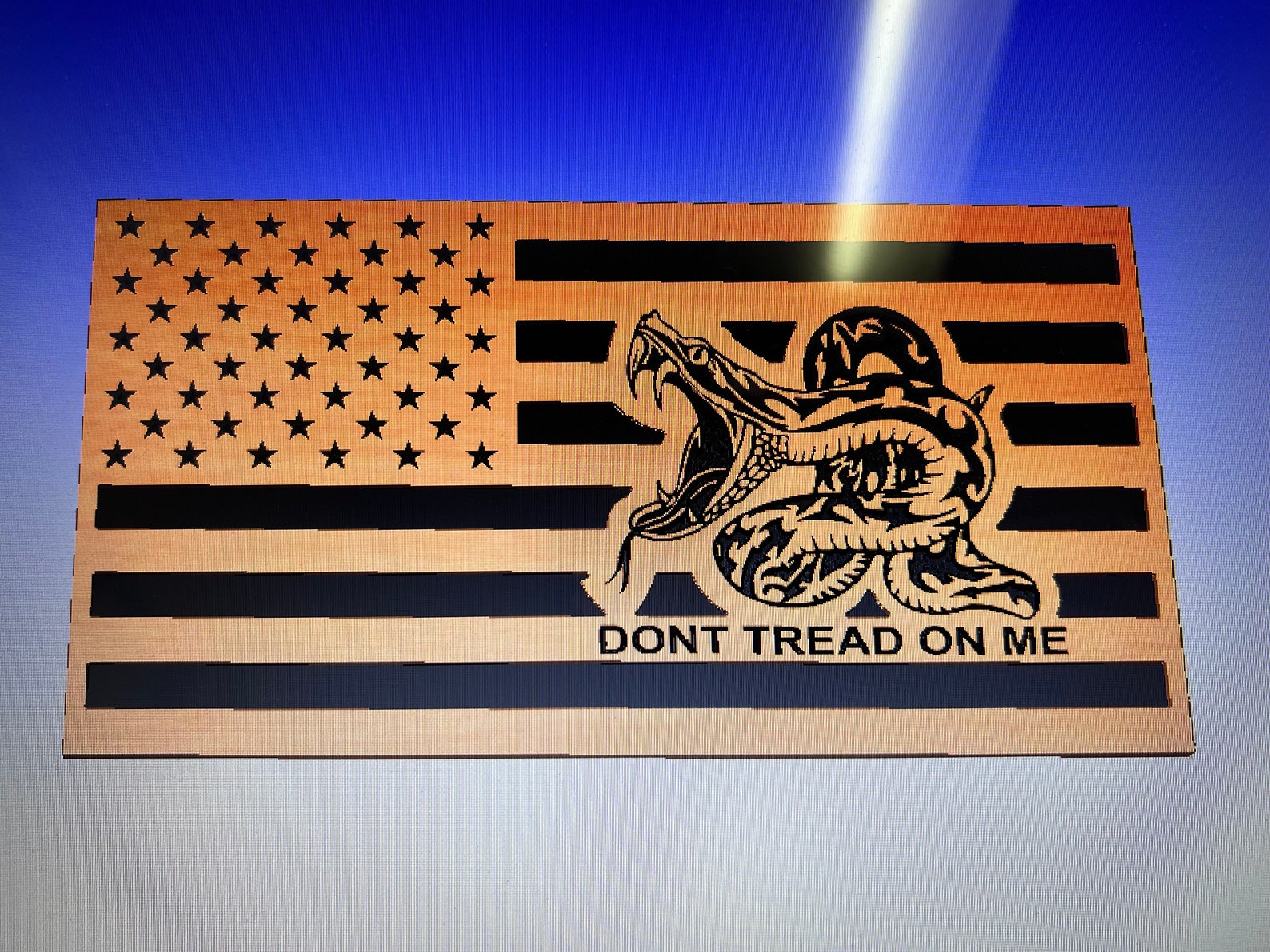 USA Dont Tread on Me Flag. Contains Both SVG and DXF Cnc Etc Cut Files ...