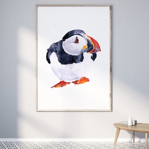 Hand Signed, Numbered and Embossed Puffin Painting -  Limited Edition Print of my Original Puffin Painting