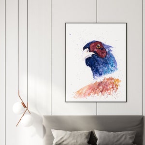 Pheasant Painting - Hand Signed Limited Edition Pheasant Print of My Original Watercolour Painting of a Pheasant